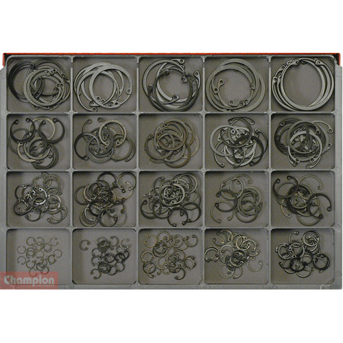 Champion CA2010 Internal Circlip Metric 8-50mm (Bore) Kit, 260 Pcs