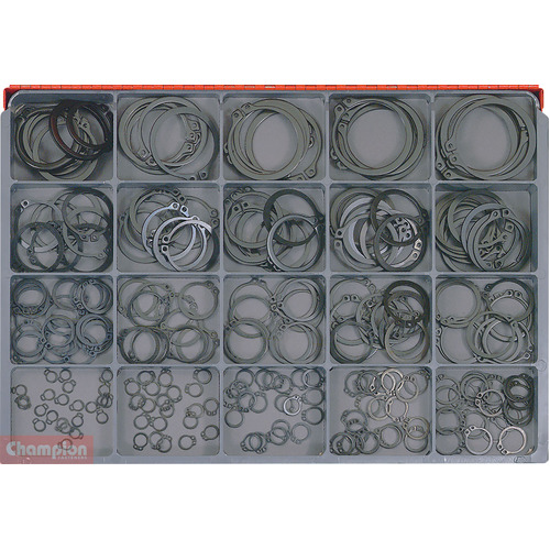 Champion CA2035 External Circlip Imperial Assortment Kit, 240 Pcs