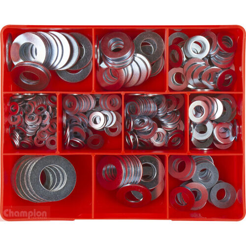 Champion CA330 Flat Steel Washer 3/16" to 3/4" & M10 Assortment Kit