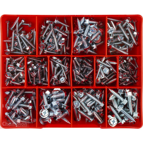 Champion CA350 Hex Head Self Tapping Screw Assortment Kit