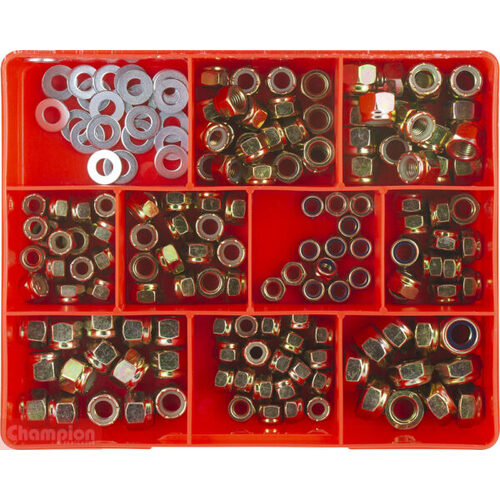 Champion CA360 UNF, UNC & Metric Nylon Lock Nut Assortment Kit