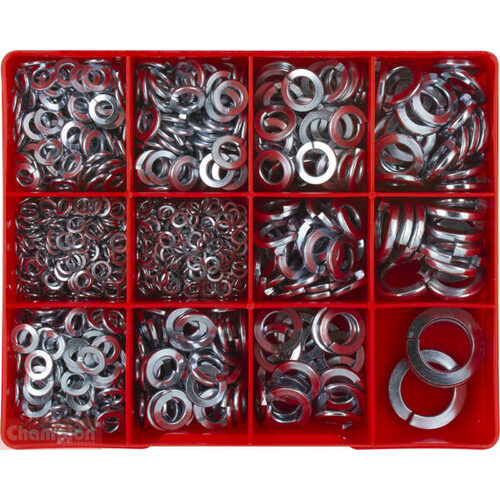 Champion CA648 Spring Washer (12 Size) Assortment Kit, 933 Pcs