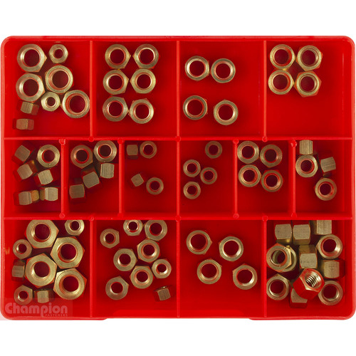 Champion CA95 Manifold Nut Brass Assortment Kit - 83 Pieces