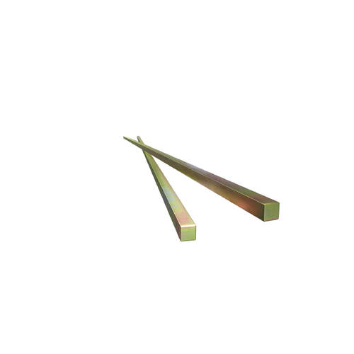 3mm x 3mm Square Key Steel (Zinc Plated) - 30cm Long