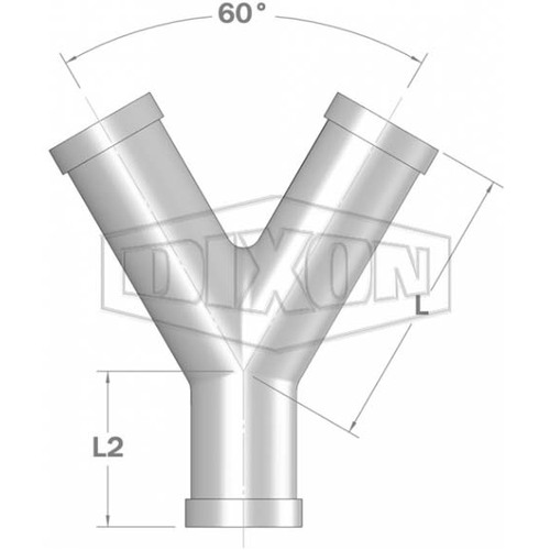 Dixon Shouldered Y Piece 2" (50mm) - Galvanised Mild Steel