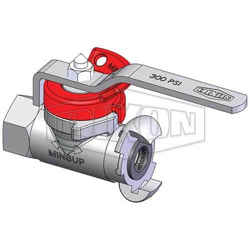 Dixon 08/062/104/00LO 1" Ball Valve Lockout Minsup  BSP Female x 'A' Type