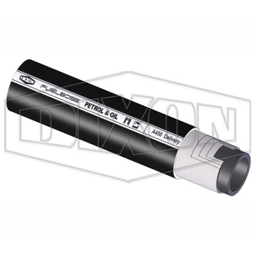 Dixon 20mm x 10m Rubber Petrol & Oil Delivery Hose Black A450020