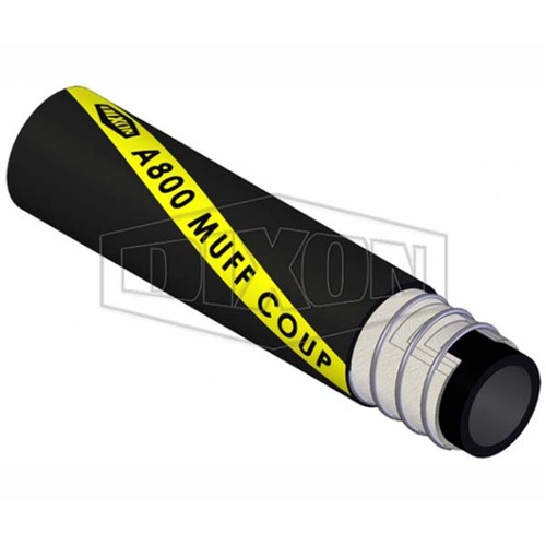 Dixon 152mm x 20m Rubber Material Handling Muff Coupling Hose Black A800150020