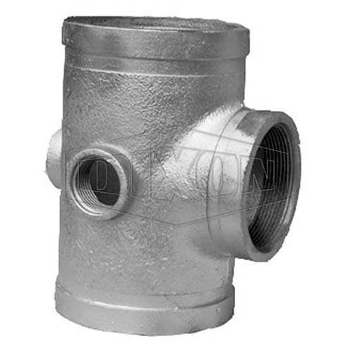 Dixon Grooved Hydrant Hose Reel Reducing Tee 4" x 3" x 2-1/2" x 1"