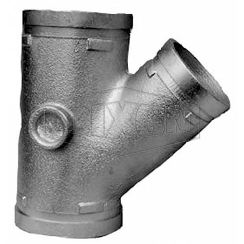 Dixon 100 x 100 x 80mm Roll Grooved Reducing Offset Tee - Galvanised
