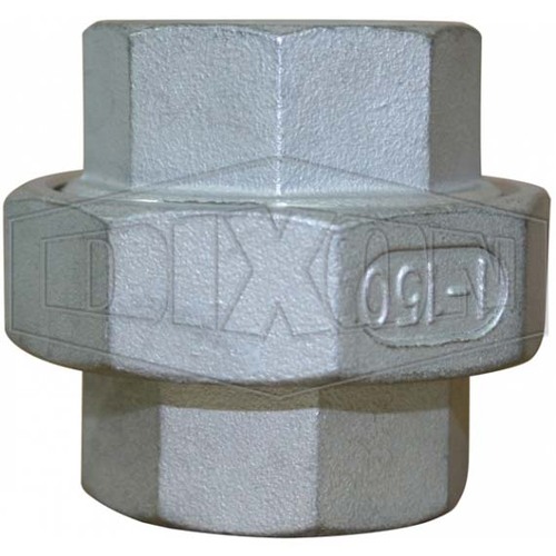 Dixon 3/8" (10mm) Screwed Union Female x Female BSP 316 Stainless Steel