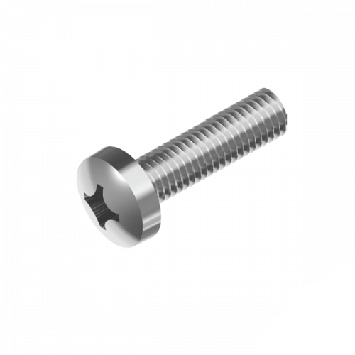 1/8 x 1/4" BSW 304 Stainless Steel Phillips Pan Head Metal Thread (Machine) Screw - Box of 100