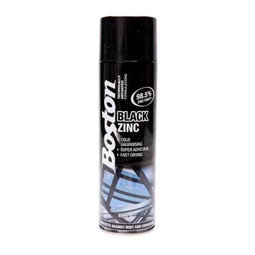 Boston Aerosol Paint Black Zinc 400g