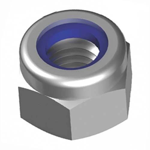 1-14" UNF Zinc Nylon Insert Lock Nut - Box of 25