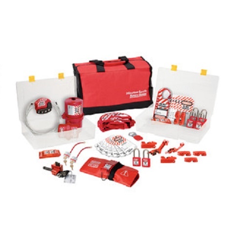 Master Lock 1458VE410 Lockout Kit & Station- Electrical & Valve