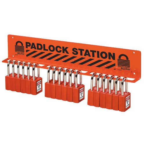 Master Lock Padlock Station / Padlock Rack - Holds Padlocks