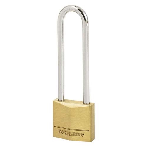 Master Lock 130DLJAU 30mm Diamond Brass Padlock - Long Steel Shackle - Box of 4