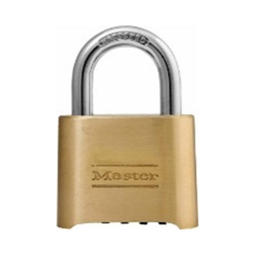 Master Lock Combination Padlock 51mm Brass Body 8 x 25 x 25mm - 175DAU