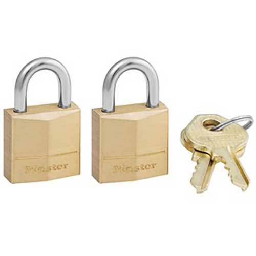 Master Lock 120TAU 20mm Diamond Brass Padlock - 2Pack, Box of 4