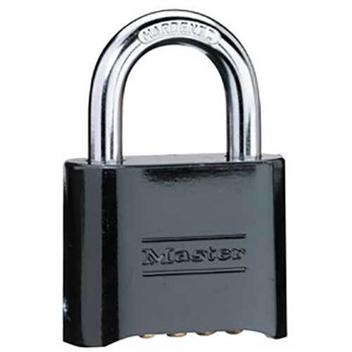 Master Lock 178DAU 51mm Black Zinc Hardened Combination Padlock