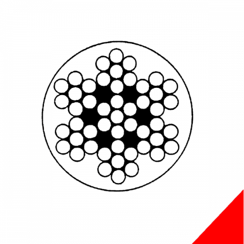 3.2mm 7 x 7 316 Stainless Steel White PVC Coated Wire Rope (305m Coil)