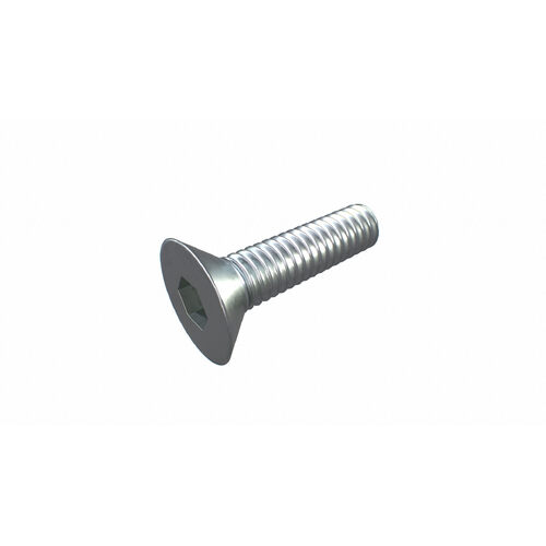 3/8 x 1" UNC  Flat Head Socket Screw Zinc- Box of 100