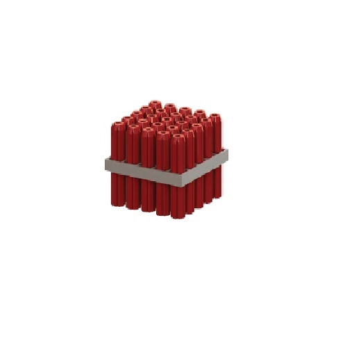 6 x 25mm PVC Red Wall Plug - Box of 1000