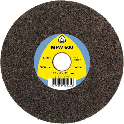 Klingspor Flap Disc Non-Woven Medium 150mm x 25mm Bore Box of 5 337945