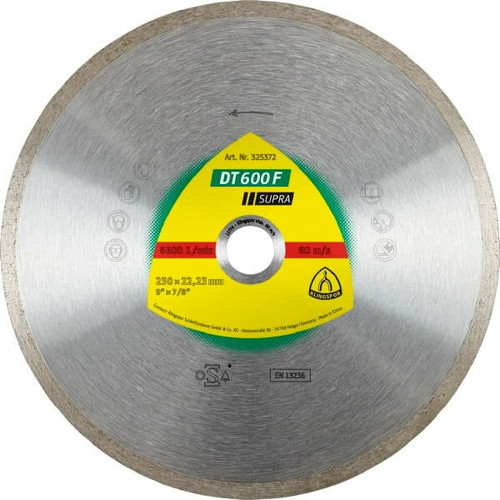 Klingspor Diamond Blade Continuous Rim 100mm x 1.6 x 22.23 Bore 330624
