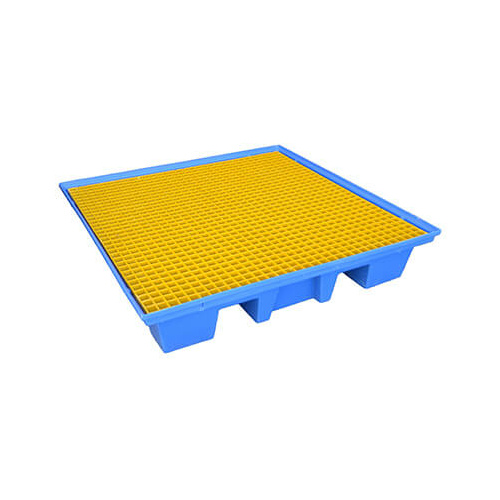 MAXBund Polyethylene 4 Drum Bunded Pallet 1290 x 1290 x 250mm