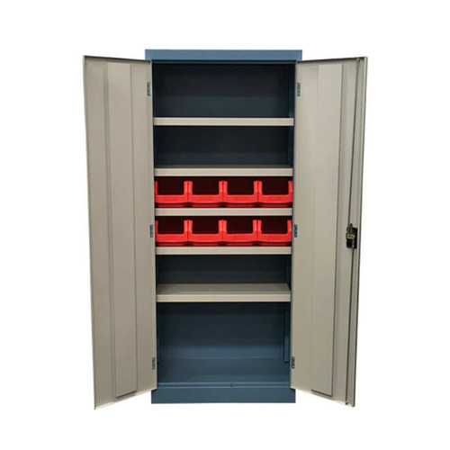 Ezylok Flat Top Engineers Cupboard (5 Shelves, 10 X Rk321 Plastic Containers, 2 Keys) - 822006