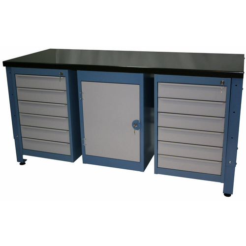 Ezylok G8 Basic Workbench 1800L x 900H  W/ 2 x 6 Drawer & 1 Cupboard - G8-189-T1