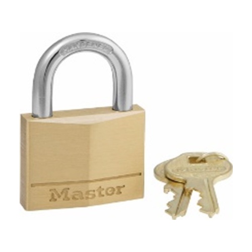 Master Lock Diamond Brass Padlock 40mm Wide Body - Steel Shackle