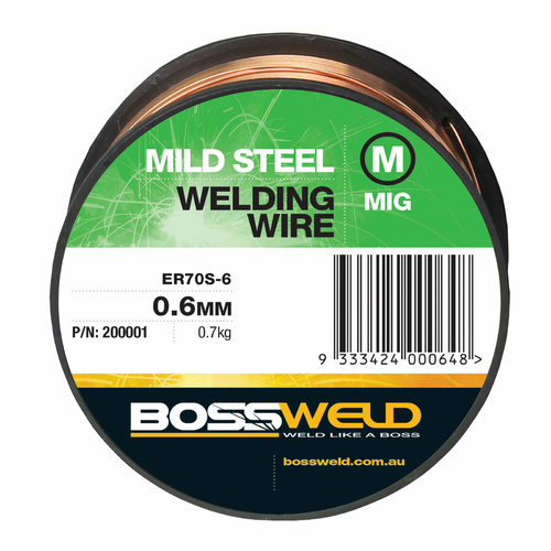 Bossweld MIG Wire x 0.6mm (0.7kg Spool) 200001