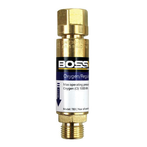Bossweld Flashback Arrestor Oxygen Regulator End