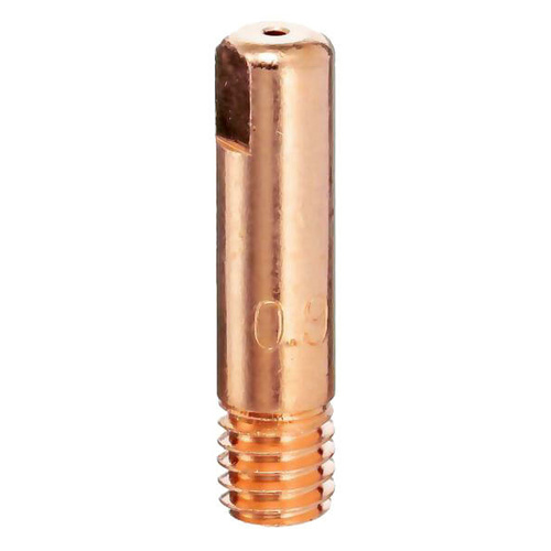 Bossweld Binzel Style Contact Tip 1.0mm x M6 x 8mm x 28mm, Heavy Duty - Pack of 10