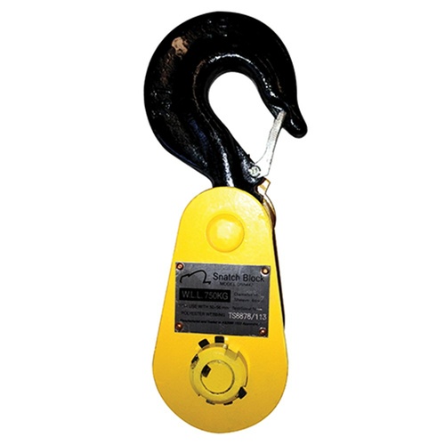 Black Rat 4WD Web Snatch Block Hook Type - 750kg WLL
