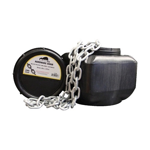 Beaver Proof Coil Chain Regular Link (25kg) - 3mm x 147m Length - 1 Pail