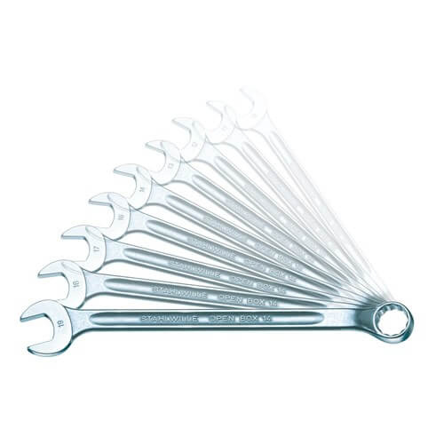 Stahlwille Combination Spanner Set Long 8-19mm, #14 10-Piece SW14/10KTP
