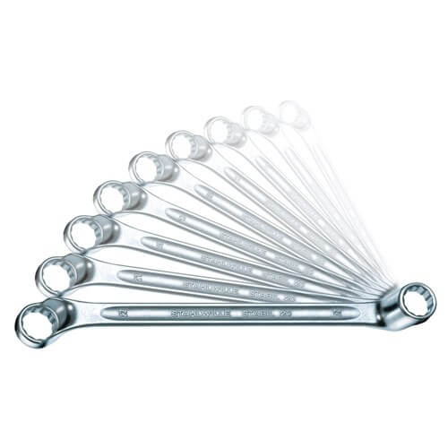 Stahlwille Double-Ended Ring Spanner Set 10-Piece 6 x 7mm - 30 x 32mm, Offset SW20/10