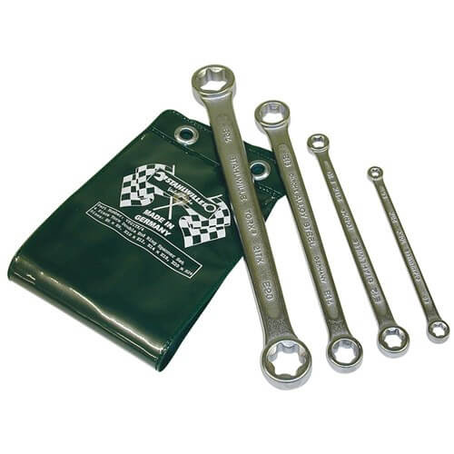 Stahlwille Torx Double-Ended Ring Spanner Set 4 -Piece E6 x E8 - E20 x E24 SWVP21TX/4