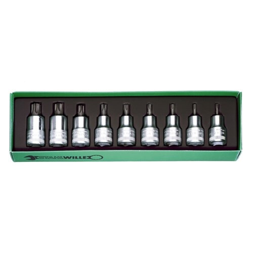 Stahlwille Set Socket Torx 1/2" Drive 9-Piece T20 - T60  SW54