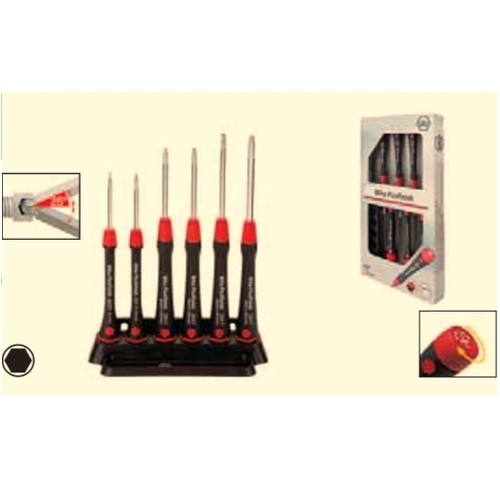 Wiha Metric Ball-Hex Picofinish Screwdriver Set, 6 Pieces - 00536