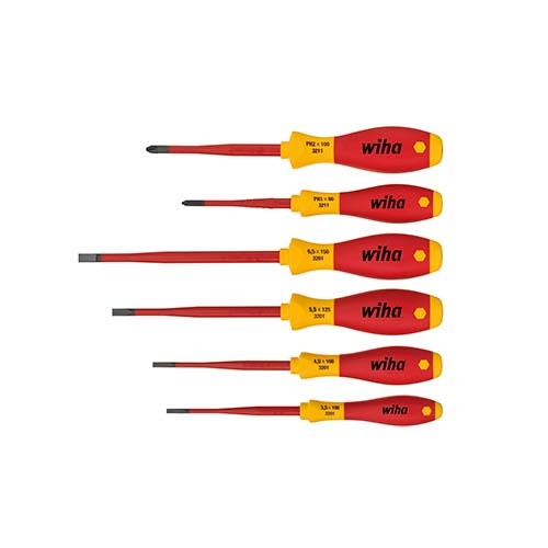Wiha Soft Finish Screwdriver Insulated 1000V AC Set of 6