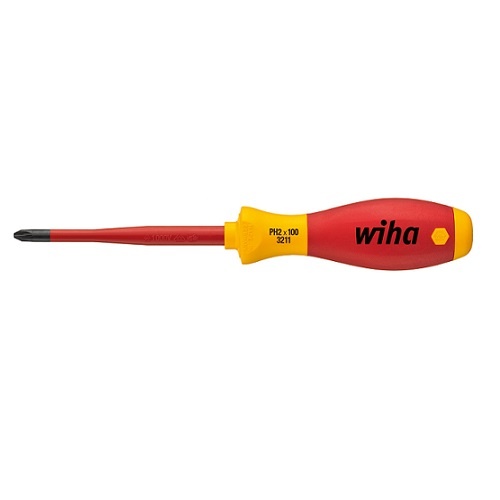 Wiha SoftFinish Screwdriver Insulated 1000V AC PH2 - 35394(3211)