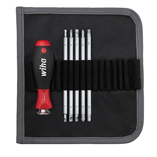 Wiha System 6 Reversible Screwdriver Handle & 5 Blades Set - 27715