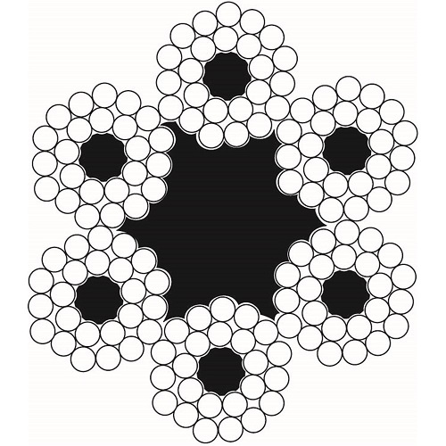 Beaver G1570 6 x 24 Fibre Core RHOL Wire Rope A2 Galvanised Dry Lube 8mm