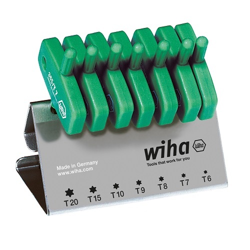 Wiha T15 Torx L-Key with Key Handle, 7 Pieces