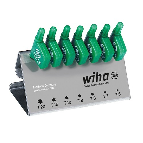 Wiha T15 Torx L-Key with Flag Handle, 7 Pieces