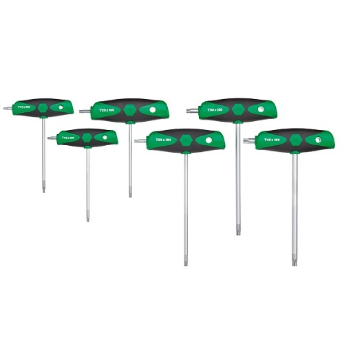 Wiha Torx L-Key with ComfortGrip T-handle, 6 Pieces
